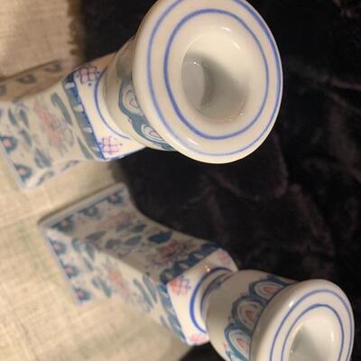 Porcelain candlesticks 