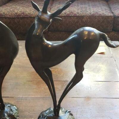 2 Bronze Deers