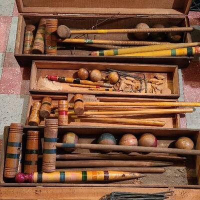 Lot 150: Antique Croquet Sets