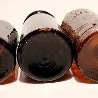 Lot 46: Amber Glass Antique Jars/Bottles