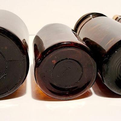 Lot 46: Amber Glass Antique Jars/Bottles