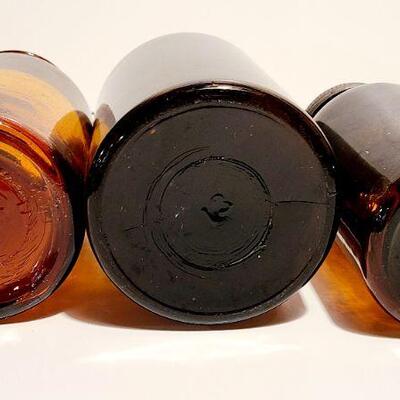 Lot 46: Amber Glass Antique Jars/Bottles