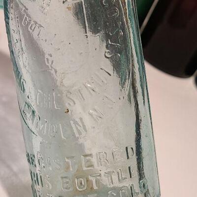 Lot 48: Amber, Green, Aqua Antique Bottles