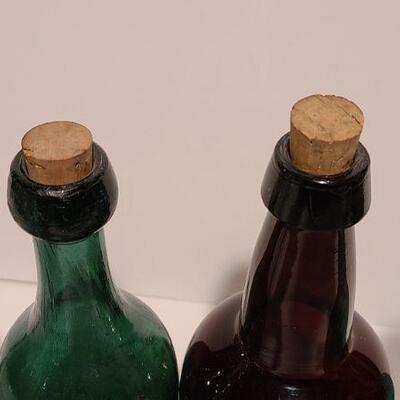 Lot 48: Amber, Green, Aqua Antique Bottles