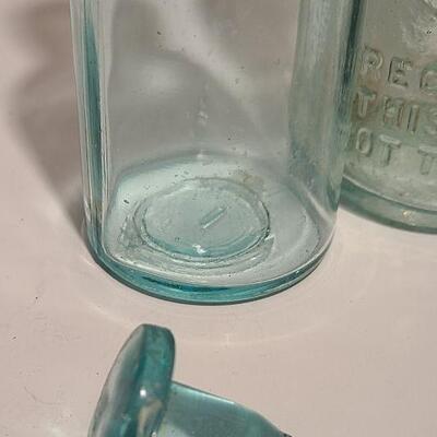 Lot 48: Amber, Green, Aqua Antique Bottles