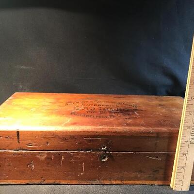 Lot 49A:  Sad Irons Advertising Box and Milk Glass Jars
