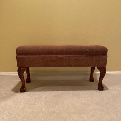 Traditional Upholstered Cedar Lined Storage Bench