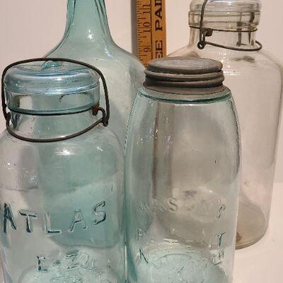 Lot 188: Large Antique Mason/Atlas Jars