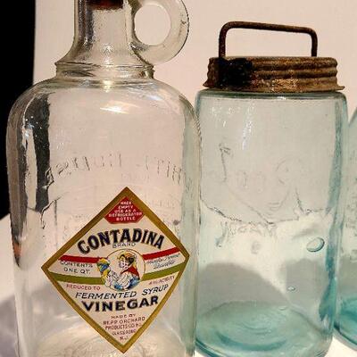 Lot 190A:  Antique Dairy Bottles, Root Masons, Clayton NJ Mason Jars White House and More