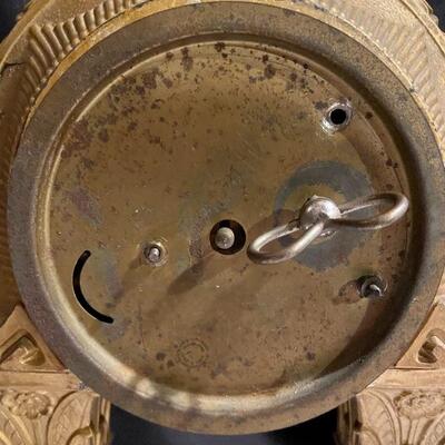Lot 172: Art Deco Cast Iron and Crystal clock