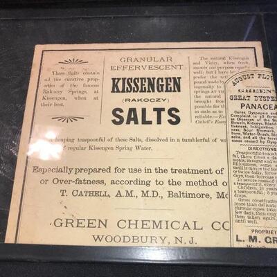 Lot 192:  Ephemera in Antique Seed Box. 