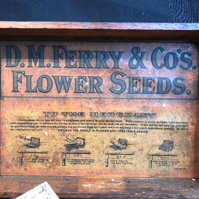 Lot 192:  Ephemera in Antique Seed Box. 
