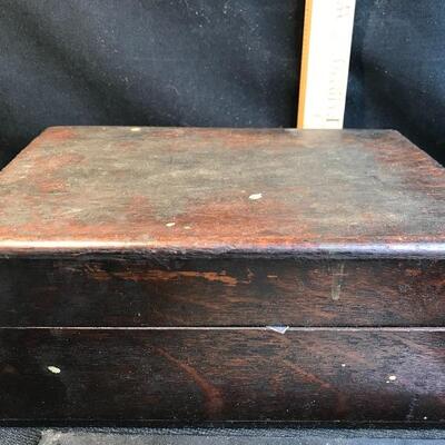Lot 192:  Ephemera in Antique Seed Box. 