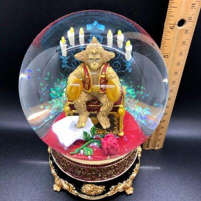 Phantom of the Opera Music Box Snow Globe Monkey with cymbals