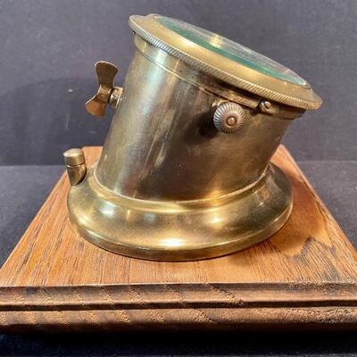 Lot 180: Vintage Brass Angled New Haven Ship's Clock and more 