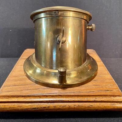 Lot 180: Vintage Brass Angled New Haven Ship's Clock and more 