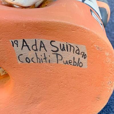 LOT 52  VINTAGE SIGNED ADA SUINA MALE CLAY STORYTELLER WITH EIGHT CHILDREN COCHITI PUEBLO NATIVE AMERICAN