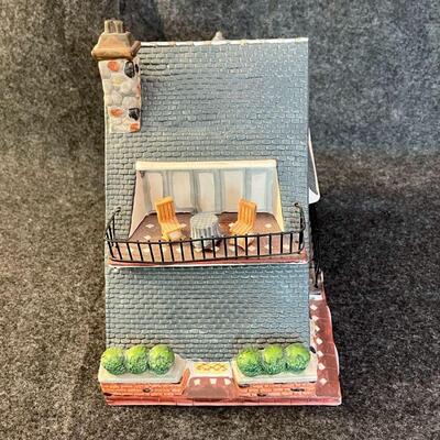 LOT 55  CERAMIC SNOW COVERED CAFE CHALET HOUSE 
