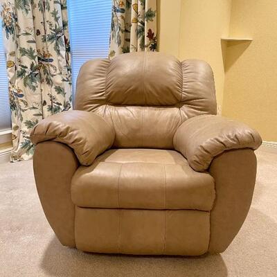 Taupe Leather Recliner/Rocker