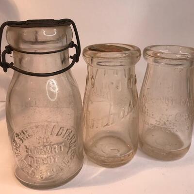 Lot 212:   Vintage Milk Bottles