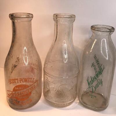 Lot 212:   Vintage Milk Bottles