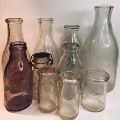 Lot 212:   Vintage Milk Bottles