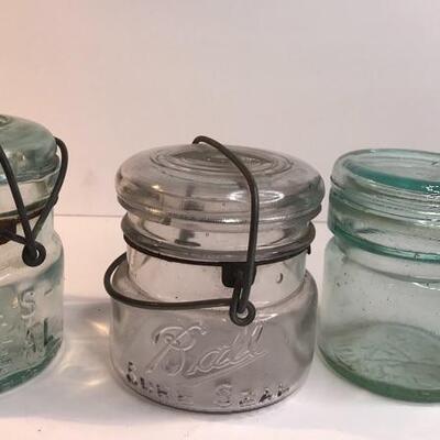 Lot 214:  Antique Petite Ball Jars and More