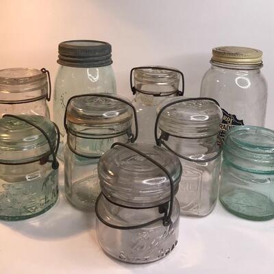 Lot 214:  Antique Petite Ball Jars and More