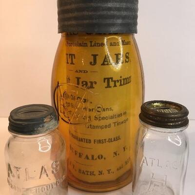 Lot 216:  Antique Advertising Banks & Fruit Jars