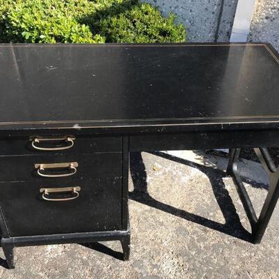 Vintage American of Martinsville Mid Century Black Writing Desk YD#020-1220-00023