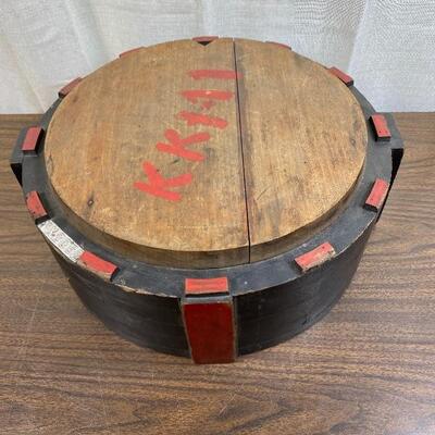 Lot# 10 s Antique Wooden Foundry Mold Gear Cog Red Black Wood Cast Mold Mantique 