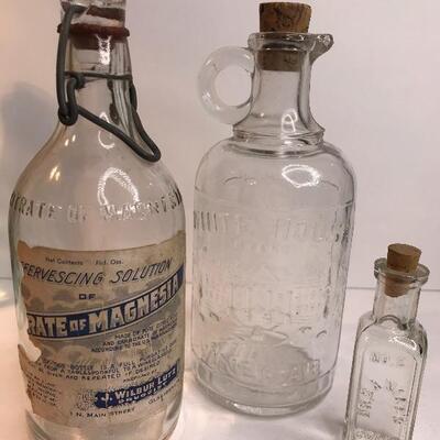 Lot 219:  Antique Medicine/ Advertising Bottles