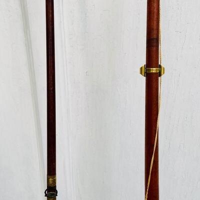 Lot 189: Vintage Fishing Rods/Large Brass Reel