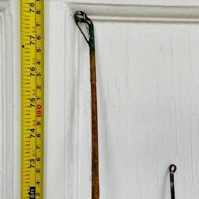 Lot 189: Vintage Fishing Rods/Large Brass Reel