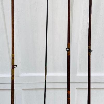 Lot 189: Vintage Fishing Rods/Large Brass Reel