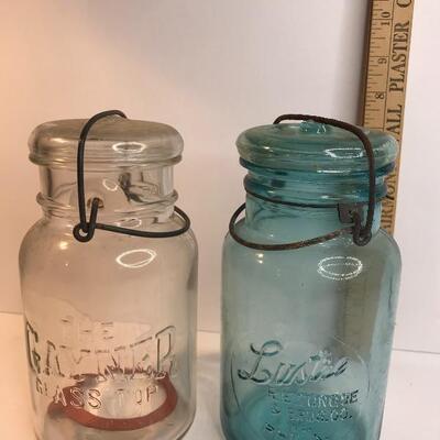 Lot 227:  The Gayner Jar and Lustre Blue Jar