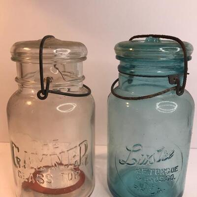 Lot 227:  The Gayner Jar and Lustre Blue Jar