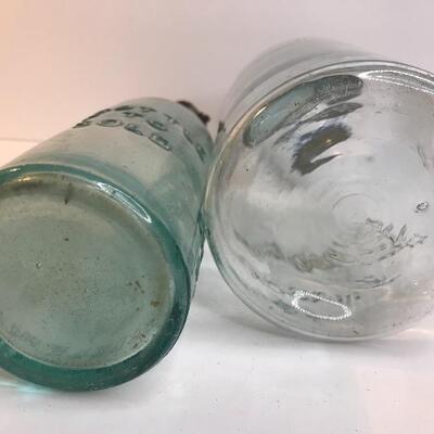Lot 228A:  Antique Jars (Drey Mason, Schuster Soda, Easy Vacuum, Mason)