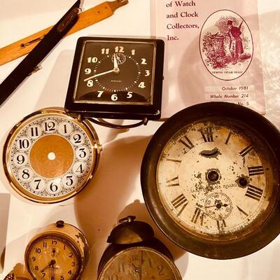 Lot 232: Ships Clock, Clock Parts and More
