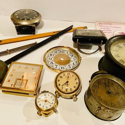 Lot 232: Ships Clock, Clock Parts and More