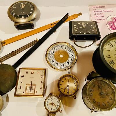 Lot 232: Ships Clock, Clock Parts and More