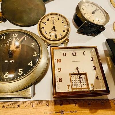 Lot 232: Ships Clock, Clock Parts and More