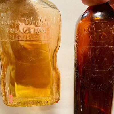 Lot 271: Vintage Colored Glass jars/ Parts