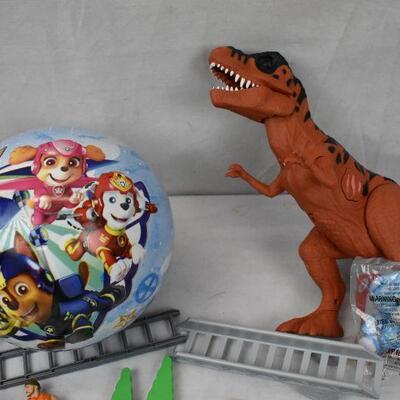 Various Kids Toys: Dinosaur, Paw Patrol Bouncy Ball, etc