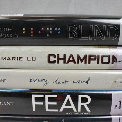 7 Hardcover Books, Young Adult Fiction: Blind -to- Unwholly