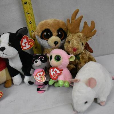 13 Small Stuffed Animal Toys: 11 Ty, 2 other