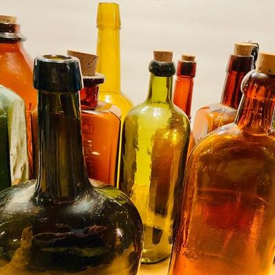Lot 277: Colored Medicine Bottles LQC Wishart and More