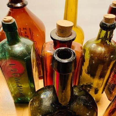 Lot 277: Colored Medicine Bottles LQC Wishart and More