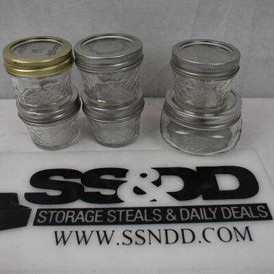 6 Small Canning Jars
