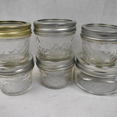 6 Small Canning Jars